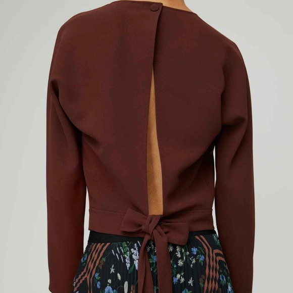 Aritzia Wilfred LOAN Blouse Burgundy - Picture 2 of 4